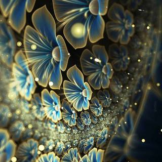 Blue flower iPhone wallpaper