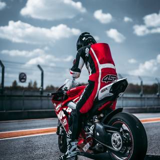 Biker phone wallpaper