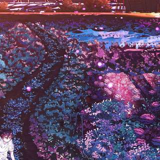 Anime sunset iPhone wallpaper