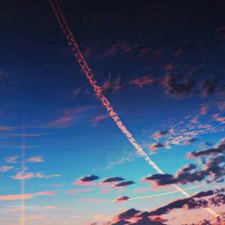 Anime sunset iPhone wallpaper