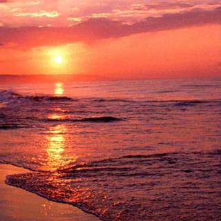 Beach sunset iPhone wallpaper