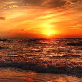 Beach sunset iPhone wallpaper