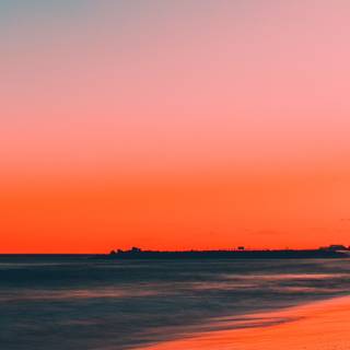 Beach sunset iPhone wallpaper