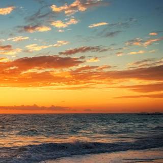 Beach sunset iPhone wallpaper