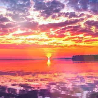 Beach sunset iPhone wallpaper