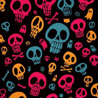 Skulls iPhone wallpaper