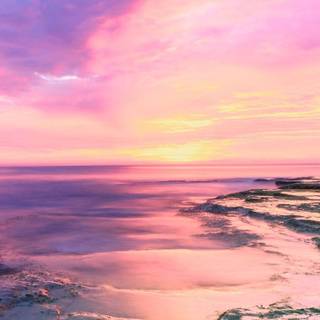 Beach sunset iPhone wallpaper