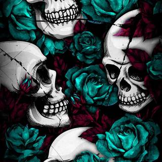 Skulls iPhone wallpaper