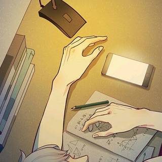 Anime study phone wallpaper