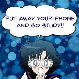 Anime study phone wallpaper