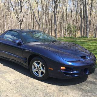 Navy blue Pontiac Firebird 2001 wallpaper