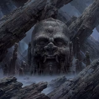 Dark temple wallpaper