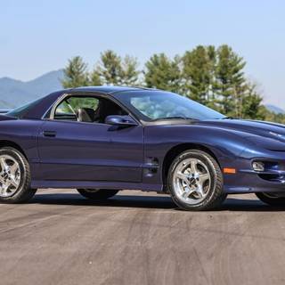Navy blue Pontiac Firebird 2001 wallpaper