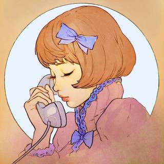 Cute Chibi girl drawing wallpaper