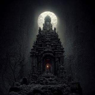 Dark temple wallpaper