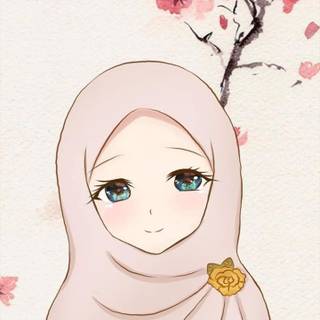 Cute Chibi girl drawing wallpaper