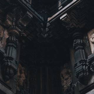 Dark temple wallpaper