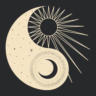 Yin-yang symbol wallpaper