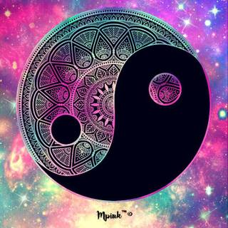 Yin-yang symbol wallpaper