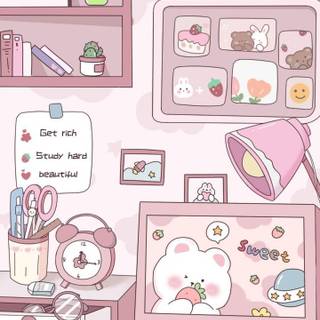 Kawaii study wallpaper