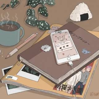 Kawaii study wallpaper