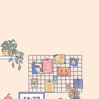 Kawaii study wallpaper