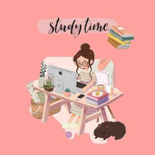 Kawaii study wallpaper