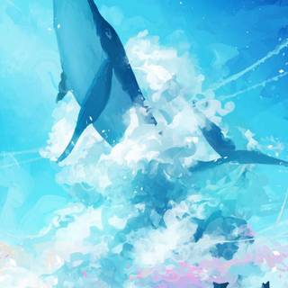 Whale anime wallpaper