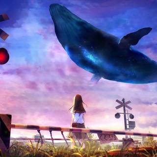 Whale anime wallpaper