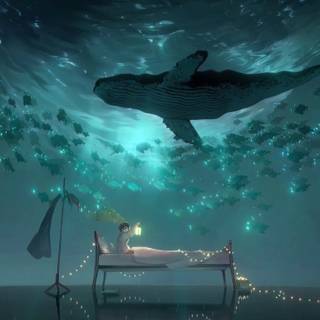 Whale anime wallpaper