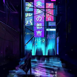 Cyan purple wallpaper