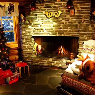 Christmas hearth computer wallpaper