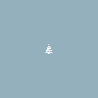 Blue aesthetic Christmas desktop wallpaper