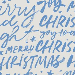 Blue aesthetic Christmas desktop wallpaper