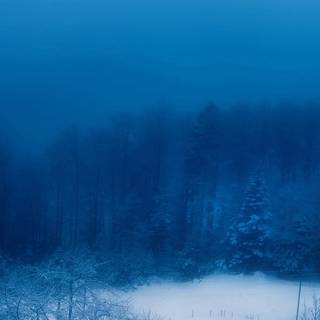 Blue aesthetic Christmas desktop wallpaper