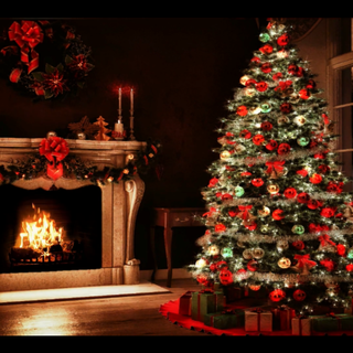 Christmas hearth computer wallpaper