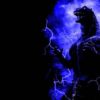 Blue Godzilla computer wallpaper