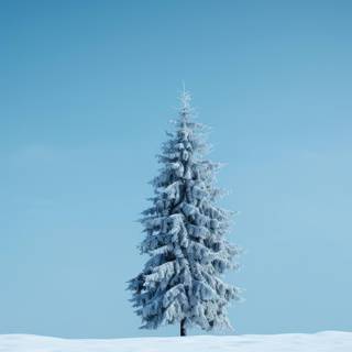 Snow over the trees wallpaper