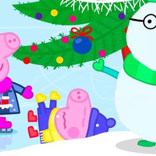 Peppa Pig Xmas wallpaper