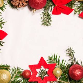 Simple Xmas border wallpaper