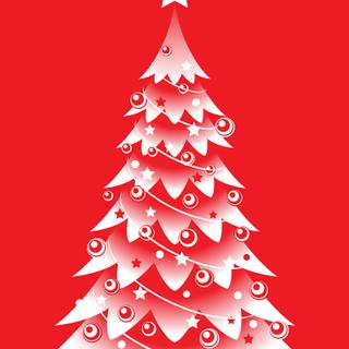 Christmas tree vector wallpaper