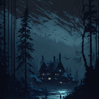 Winter aesthetic dark wallpaper