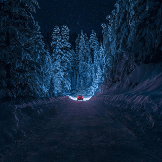 Winter aesthetic dark wallpaper