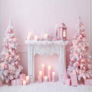 Light pink Christmas wallpaper