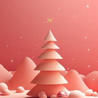 Light pink Christmas wallpaper