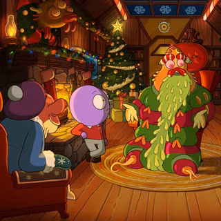 Rick and Morty Xmas wallpaper