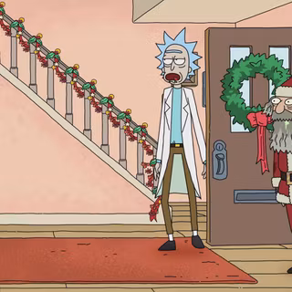 Rick and Morty Xmas wallpaper
