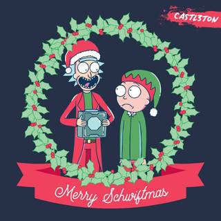 Rick and Morty Xmas wallpaper
