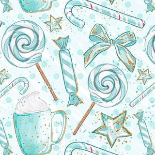 Cute Xmas blue wallpaper