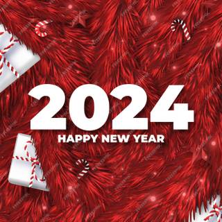 Preppy New Year 2024 wallpaper